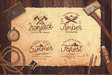 The Wood - Vintage Monoline Script font