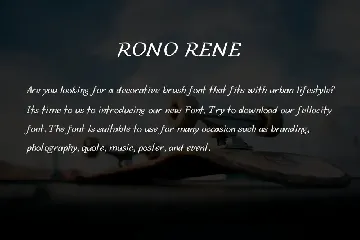 Rono Rene Handwritting Font