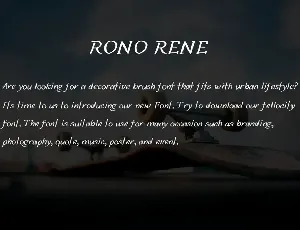 Rono Rene Handwritting Font