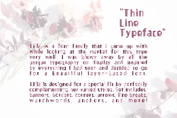 Killa Thin Line Font