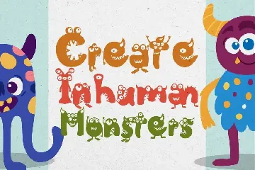 Friendly Monster - Character Monster Font