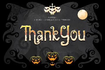 Russely - Curly Handrawn Halloween Font