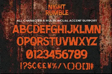 NIGHT RUMBLE - Strong Textured Typeface font