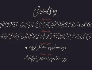 Goodsay Signature font