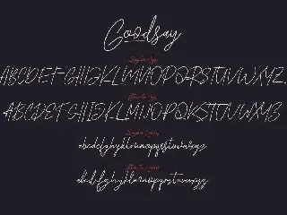 Goodsay Signature font