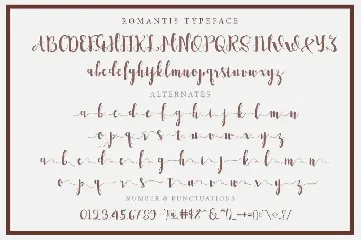 Romantis Script font