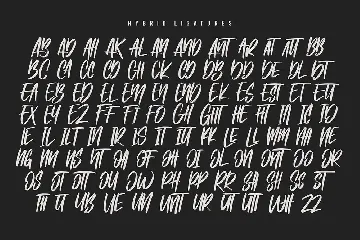 Hybrid Brush Font