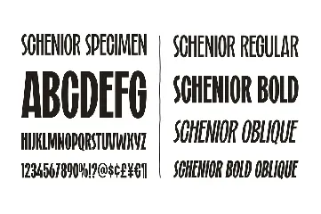 SCHENIOR font