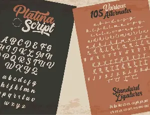 Platina Script font