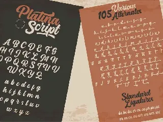 Platina Script font