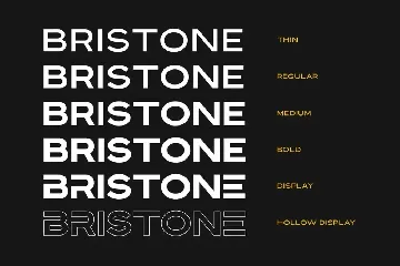 Bristone - Expanded Sans Family font