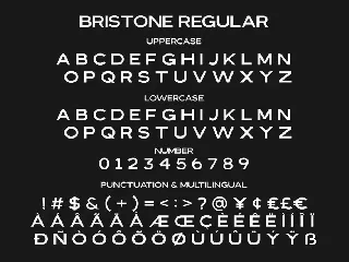 Bristone - Expanded Sans Family font