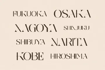 Modern Japanese Font