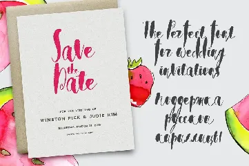 Watermelon Sorbet Brush Script font