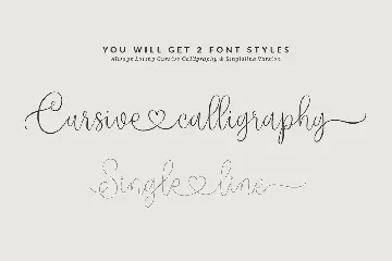 Always Loving - Singleline and Calligraphy Font