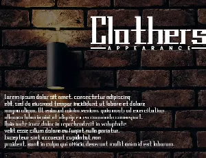 Clothers - Display Font