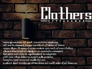 Clothers - Display Font