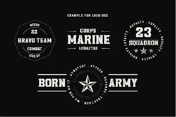 Headcorps - Military Serif Font