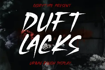 Duft Lacks Urban Rough Display Font