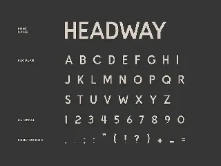 Headway Display Sans Serif Font