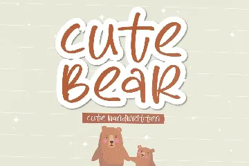 Cute Bear Cute Handwritten Font