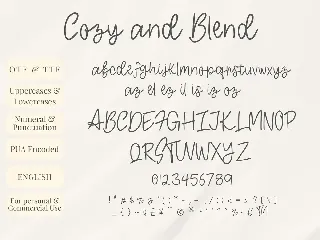 Cozy And Blend Handwritten Script Font