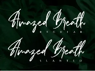 Amazed Breath - Handwritten Signature font