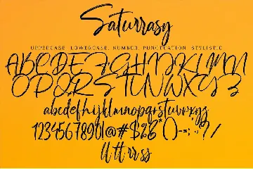 Saturrasy font