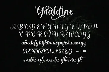 Graldine Script font