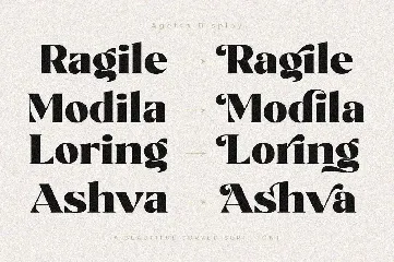 Agetta Display font