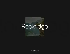 Rockridge Modern Typeface + Web-fonts