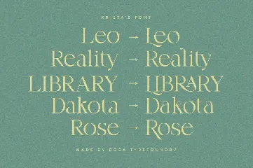 Krista's - Display Serif font