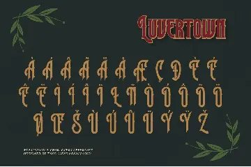 Luvertown font