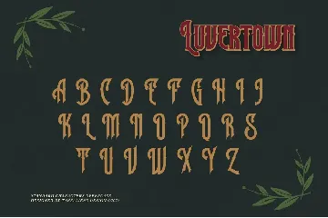 Luvertown font