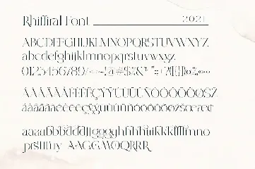 Rhiffiral font