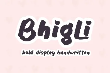 Bhigli Bold Display Handwritten Font