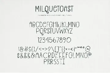 Milquetoast Typeface font