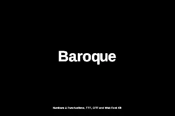 Baroque sans Typeface + Webfonts