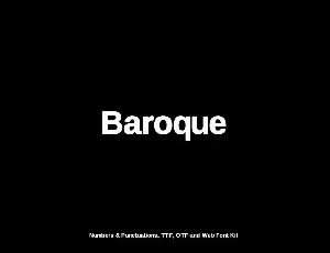 Baroque sans Typeface + Webfonts