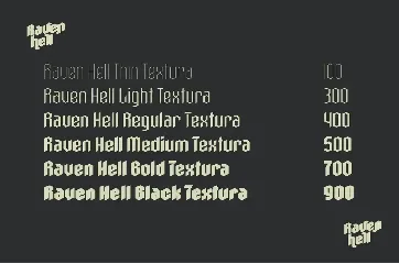 Raven Hell Textura font