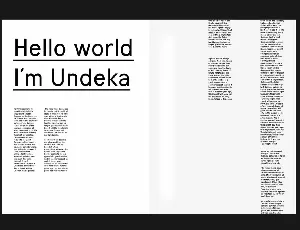 Undeka Regular Font