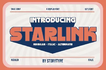 Starlink Sans Serif Display Font