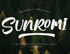 Sunromi Handwritten Typeface Font