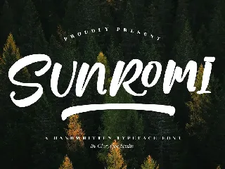 Sunromi Handwritten Typeface Font