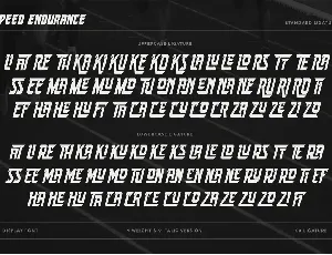 Speed Endurance font