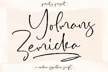 Yolmans Zemicka Signature Script Font