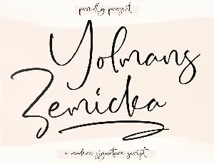 Yolmans Zemicka Signature Script Font