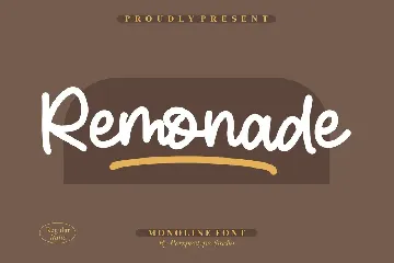 Remonade Monoline Font