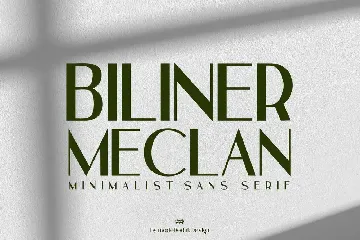 Biliner Meclan - Minimalist Sans font