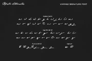 Vintage Signature font